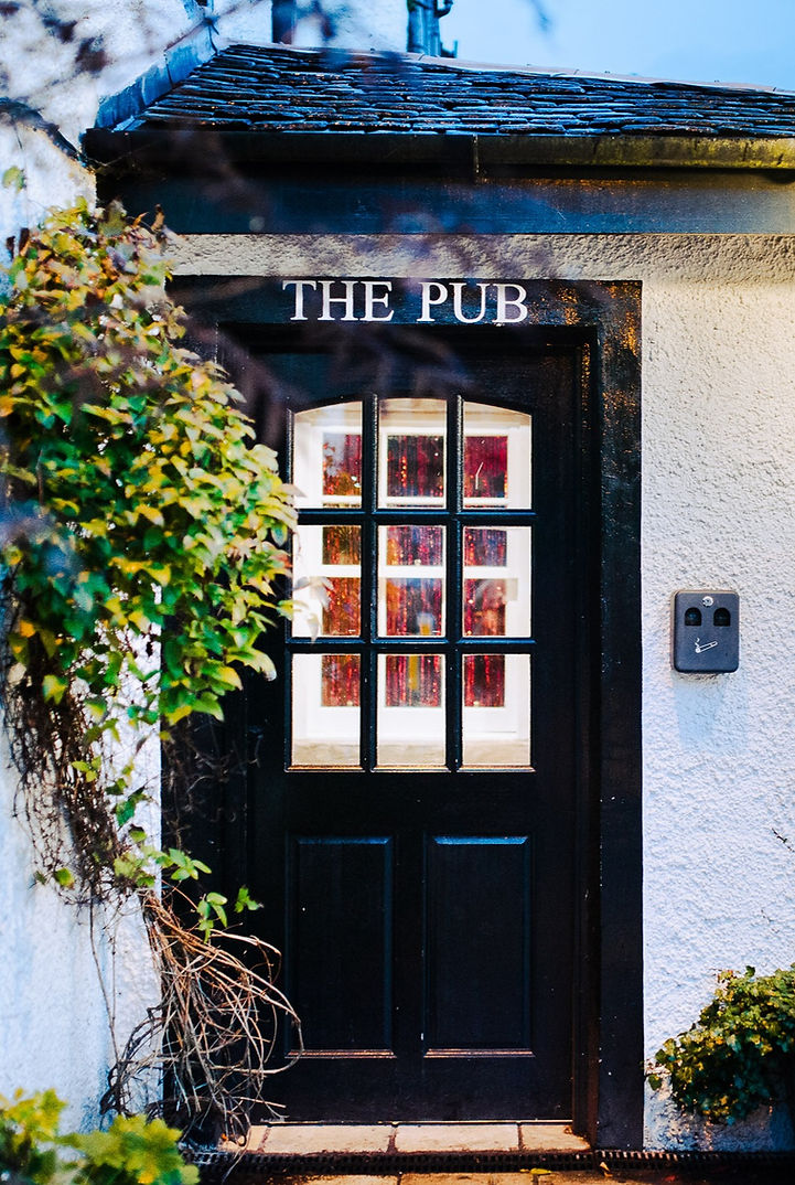 The door of the pub at The App AvaiBook Scotland
